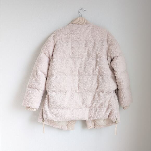 Varley Wynn Sherpa Puffer Coat in Sandshell, size XL - Picture 4 of 9